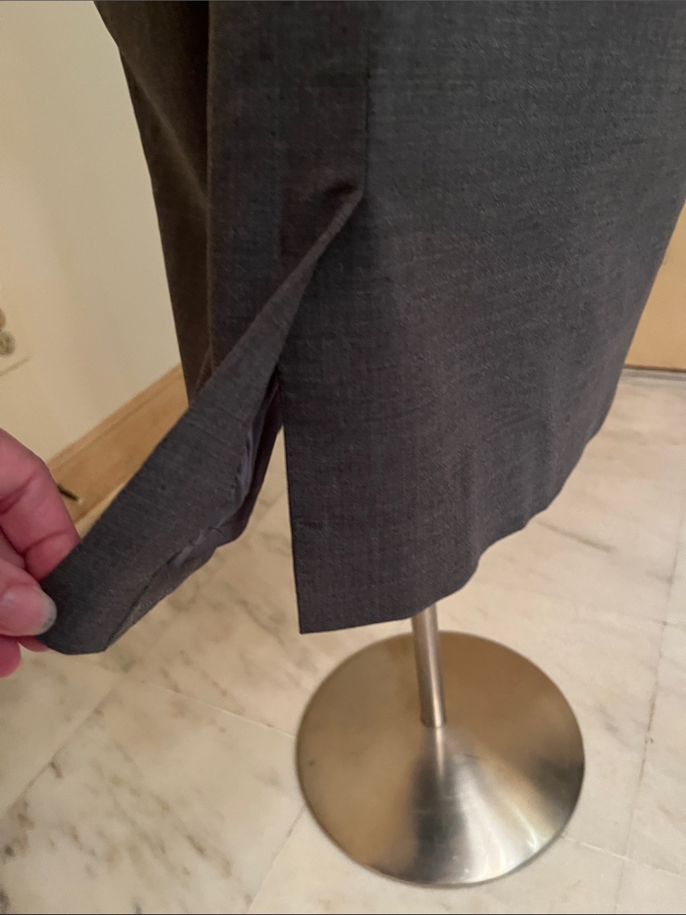 J. CREW "Resume" Career Classic Italian Stretch Wool Charcoal Gray Sheath SZ 18 - Picture 8 of 16